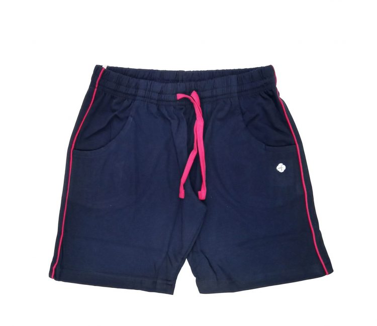 Girl Plain Shorts in Navy Blue Colour