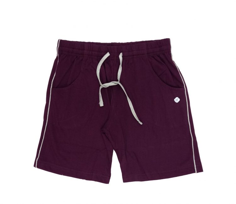 Girl Plain Shorts in Wine Colour